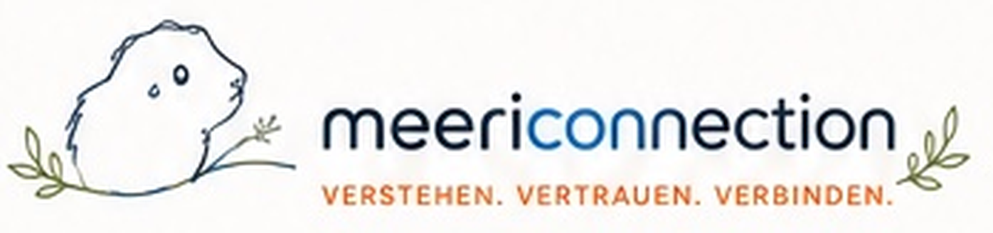 Meericonnection – Meerschweinchen, Wortmarke und Pflanzenzweig